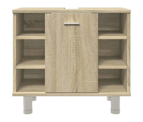 Armario de baño madera ingeniería roble Sonoma 60x32x53,5 cm