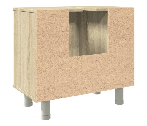 Armario de baño madera ingeniería roble Sonoma 60x32x53,5 cm