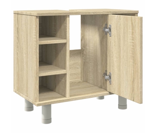 Armario de baño madera ingeniería roble Sonoma 60x32x53,5 cm