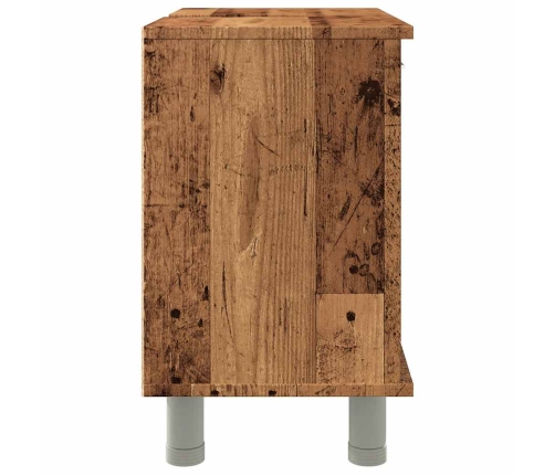 Armario de baño madera contrachapada envejecida 60x32x53,5 cm