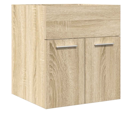 Mueble de lavabo de baño madera roble Sonoma 41x38,5x46 cm