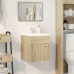 Mueble de lavabo de baño madera roble Sonoma 41x38,5x46 cm