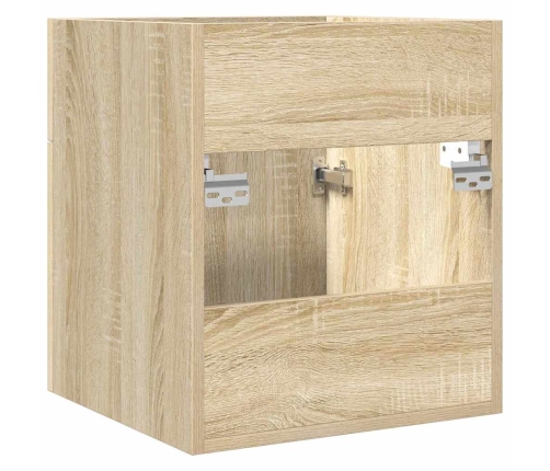 Mueble de lavabo de baño madera roble Sonoma 41x38,5x46 cm