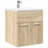 Mueble de lavabo de baño madera roble Sonoma 41x38,5x46 cm