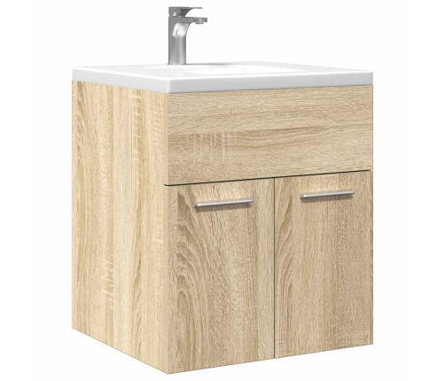 Mueble de lavabo de baño madera roble Sonoma 41x38,5x46 cm