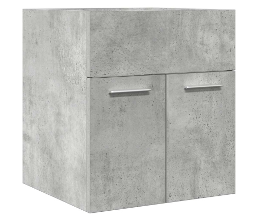 Mueble de lavabo madera ingeniería gris hormigón 41x38,5x46 cm