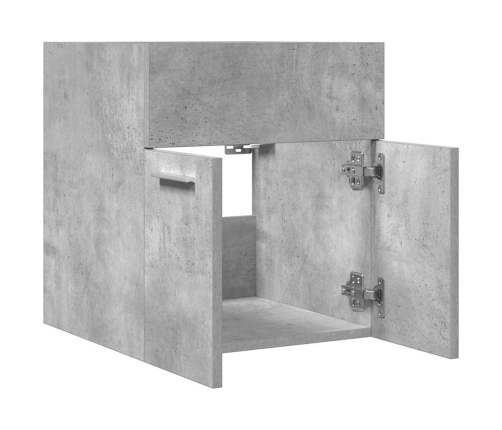 Mueble de lavabo madera ingeniería gris hormigón 41x38,5x46 cm