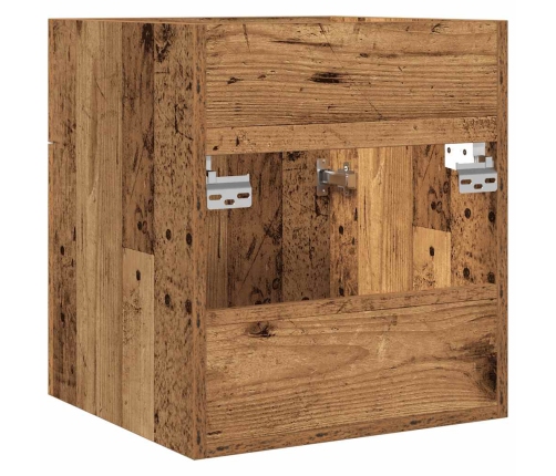 Mueble de lavabo madera de ingeniería envejecida 41x38,5x46 cm