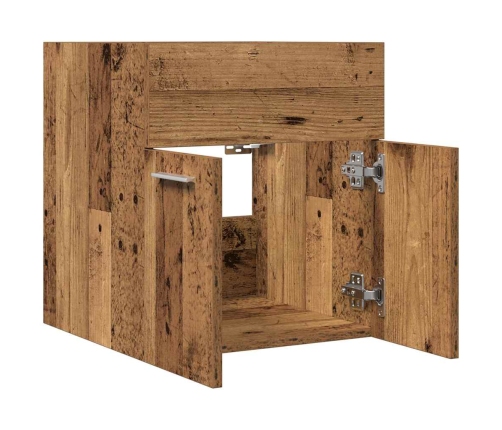 Mueble de lavabo madera de ingeniería envejecida 41x38,5x46 cm