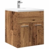 Mueble de lavabo madera de ingeniería envejecida 41x38,5x46 cm