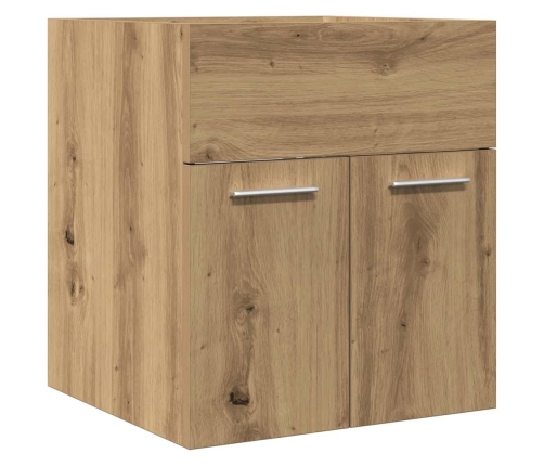 Mueble de lavabo de baño madera roble artisan 41x38,5x46 cm