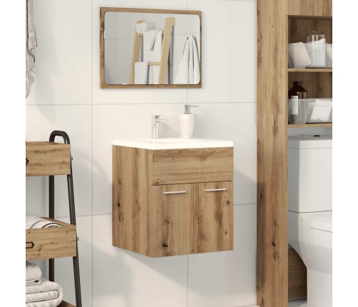 Mueble de lavabo de baño madera roble artisan 41x38,5x46 cm