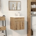 Mueble de lavabo de baño madera roble artisan 41x38,5x46 cm