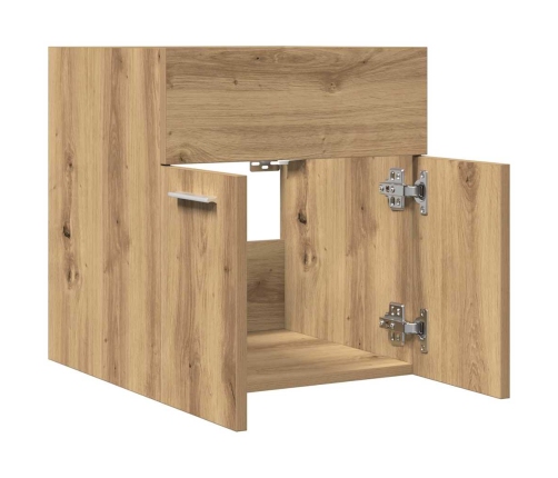 Mueble de lavabo de baño madera roble artisan 41x38,5x46 cm