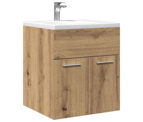 Mueble de lavabo de baño madera roble artisan 41x38,5x46 cm