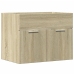 Armario para lavabo contrachapada color roble 60x38,5x46 cm