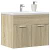 Armario para lavabo contrachapada color roble 60x38,5x46 cm