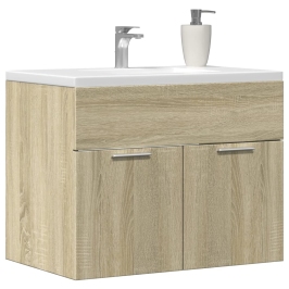 Armario para lavabo contrachapada color roble 60x38,5x46 cm