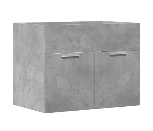 Armario para lavabo contrachapada gris hormigón 60x38,5x46 cm