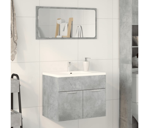 Armario para lavabo contrachapada gris hormigón 60x38,5x46 cm