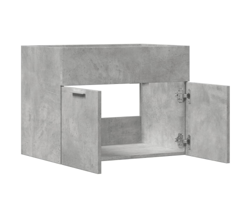 Armario para lavabo contrachapada gris hormigón 60x38,5x46 cm