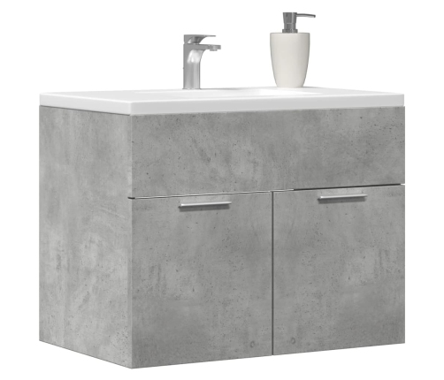 Armario para lavabo contrachapada gris hormigón 60x38,5x46 cm