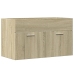 Armario para lavabo contrachapada color roble 80x38,5x46 cm