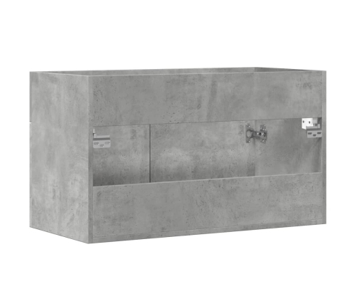 Armario para lavabo contrachapada gris hormigón 80x38,5x46 cm