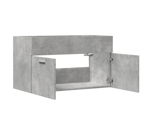 Armario para lavabo contrachapada gris hormigón 80x38,5x46 cm