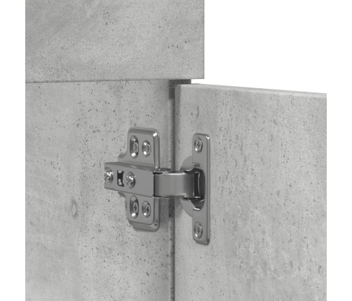 Armario para lavabo contrachapada gris hormigón 80x38,5x46 cm