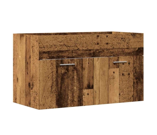 Mueble de lavabo madera de ingeniería envejecida 80x38,5x46 cm