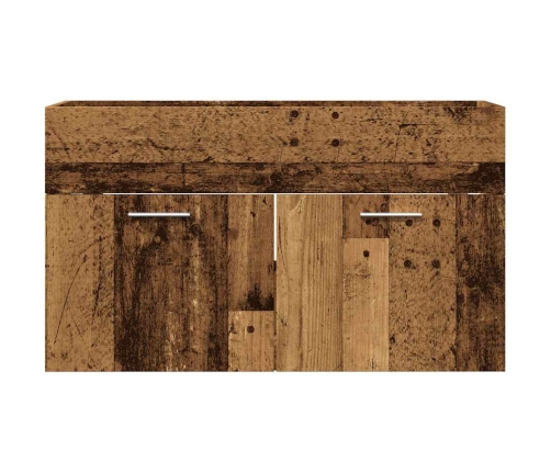 Mueble de lavabo madera de ingeniería envejecida 80x38,5x46 cm