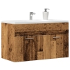 Mueble de lavabo madera de ingeniería envejecida 80x38,5x46 cm