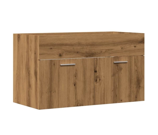 Mueble de lavabo de baño madera roble artisan 80x38,5x46 cm