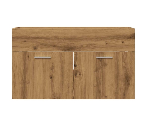 Mueble de lavabo de baño madera roble artisan 80x38,5x46 cm