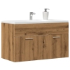 Mueble de lavabo de baño madera roble artisan 80x38,5x46 cm