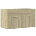 Mueble de lavabo de baño madera roble Sonoma 90x38,5x46 cm