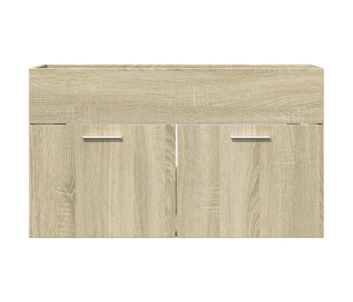 Mueble de lavabo de baño madera roble Sonoma 90x38,5x46 cm