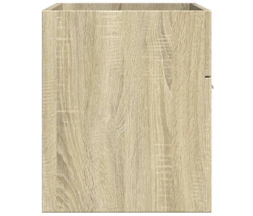 Mueble de lavabo de baño madera roble Sonoma 90x38,5x46 cm