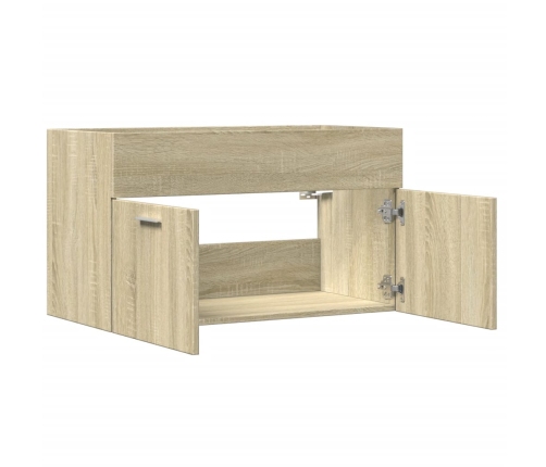 Mueble de lavabo de baño madera roble Sonoma 90x38,5x46 cm