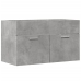 Mueble de lavabo madera ingeniería gris hormigón 90x38,5x46 cm