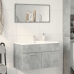 Mueble de lavabo madera ingeniería gris hormigón 90x38,5x46 cm