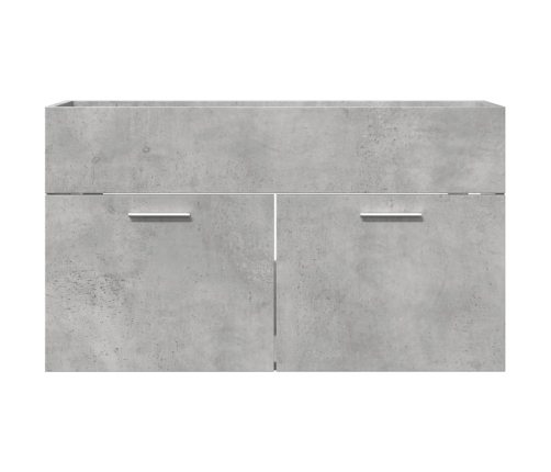 Mueble de lavabo madera ingeniería gris hormigón 90x38,5x46 cm