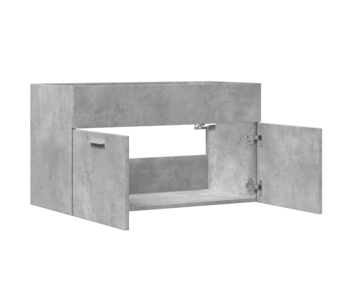 Mueble de lavabo madera ingeniería gris hormigón 90x38,5x46 cm