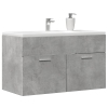 Mueble de lavabo madera ingeniería gris hormigón 90x38,5x46 cm