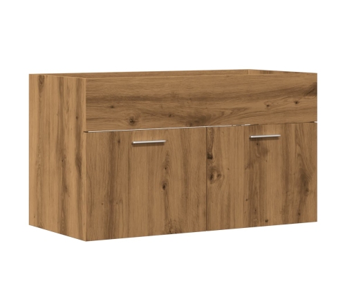 Mueble de lavabo de baño madera roble artisan 90x38,5x46 cm