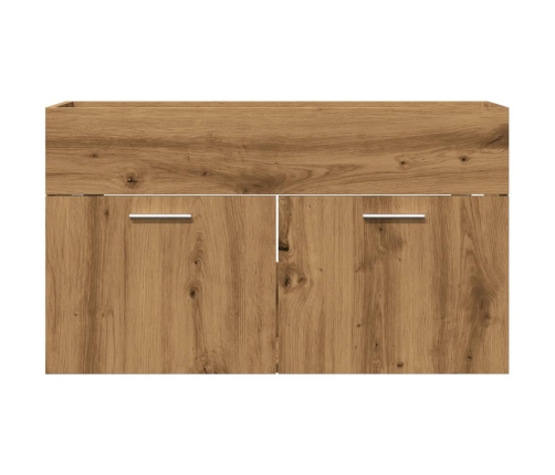 Mueble de lavabo de baño madera roble artisan 90x38,5x46 cm