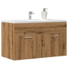 Mueble de lavabo de baño madera roble artisan 90x38,5x46 cm