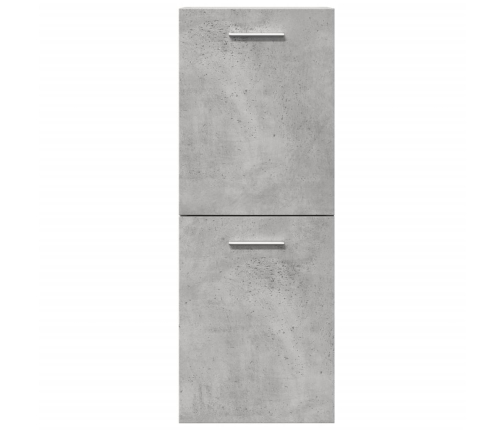 Armario pared baño madera ingeniería gris hormigón 30x30x80 cm