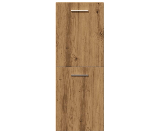 Armario pared baño madera ingeniería roble artisian 30x30x80 cm